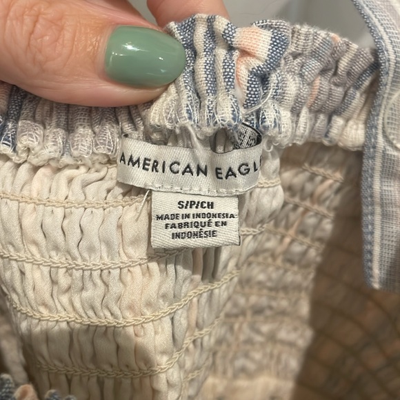 American Eagle smocked cross back mini dress size small - Picture 5 of 9